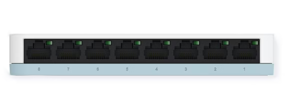 D-Link DGS-1008D 8-Port Gigabit Switch Weiß | Unmanaged Ethernet LAN 1000 Mbit/s